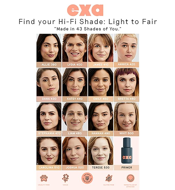 Exa Beauty - Natural High Fidelity Foundation | Clean, Vegan, Cruelty-Free Makeup (Annica 420)
