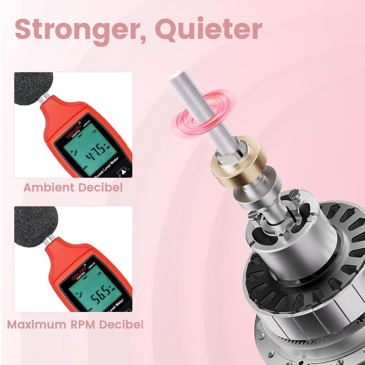 Delanie Professional Nail Drill High Torque 35000 RPM Rechargeable Portable Electric Nail File Filer for Acrylic Gel with Cuticle Bits, Salon Manicure Tool, Rose Gold