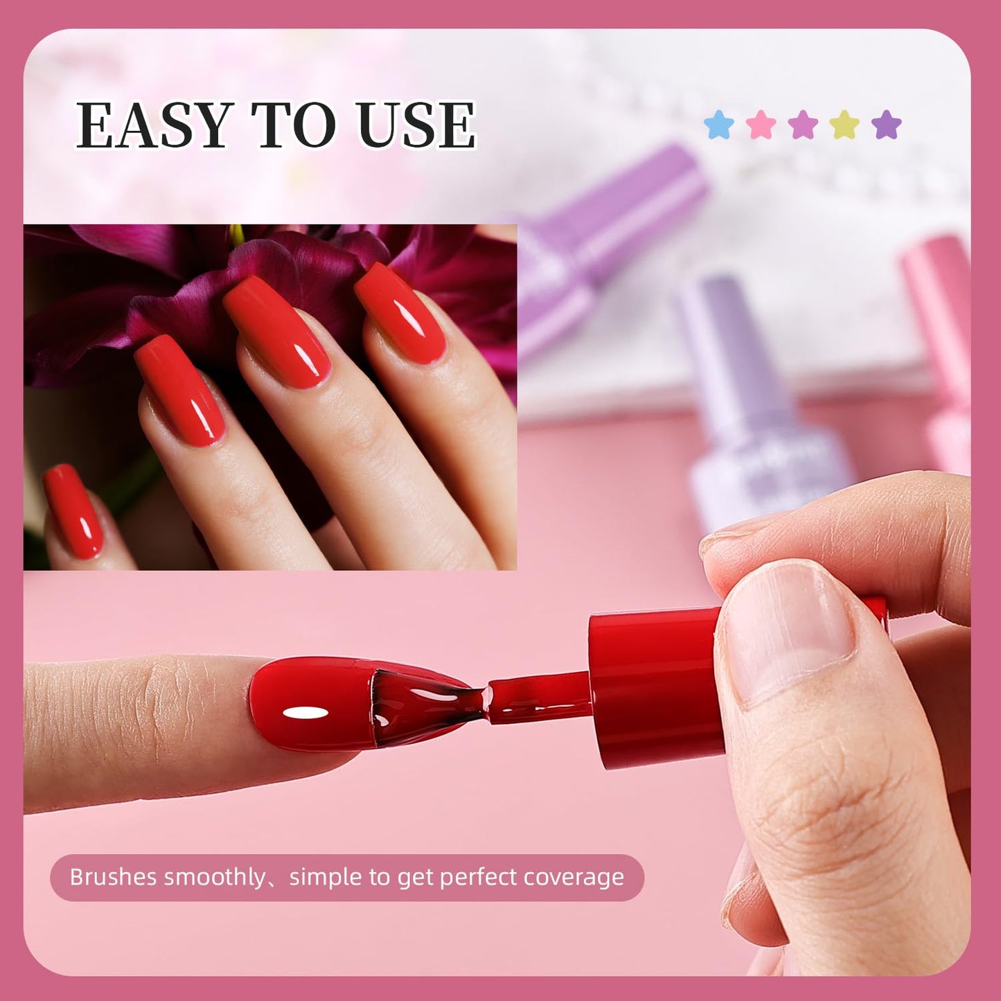 JODSONE 32 Colors Gel Nail Polish Set Same Color Same Bottle No Wipe Base Top Matte Glitter Coat Professional Choice