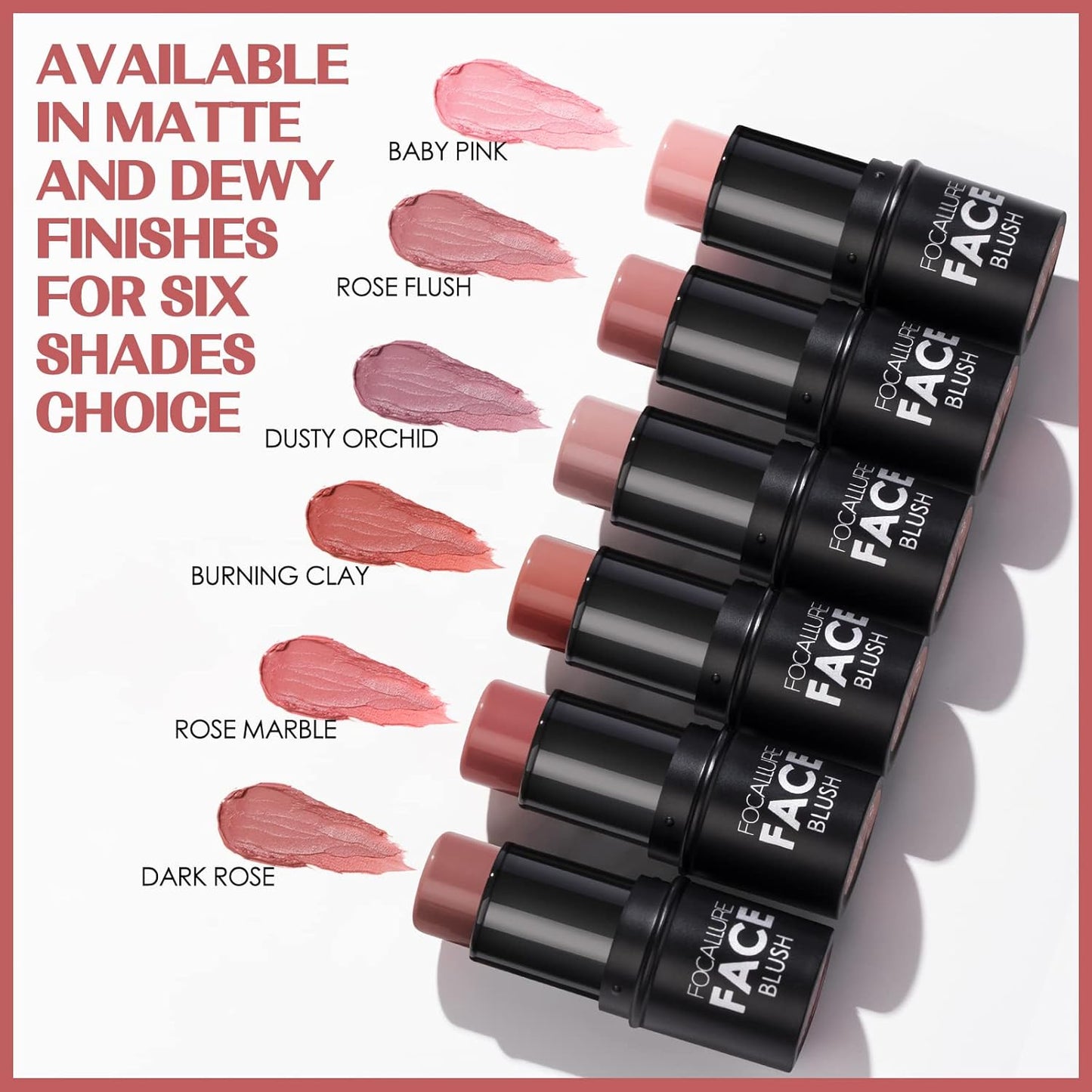 FOCALLURE Cream Blush Makeup,Buildable Blush Stick for Cheeks,Matte and Dewy Finish,Long Wearing,Easy Application,Lightweight Multi Stick,DUSTY ORCHID