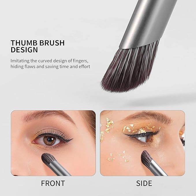 DUcare Professional Makeup Brush Set 22Pcs with Travel Case Synthetic Kabuki Foundation Brush, Face Powder Brush, Blush Brush, Concealer Brush, Eyeshadow Brushes