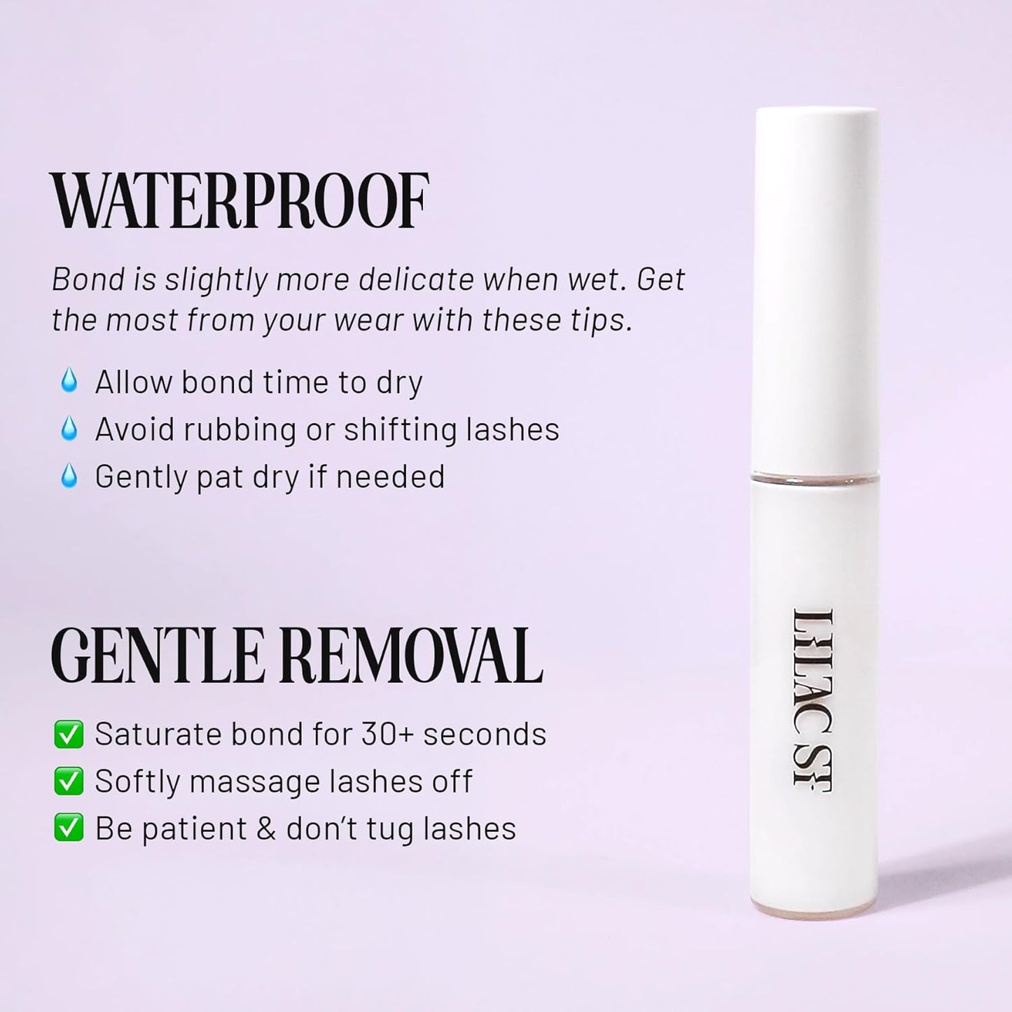 Lilac St - Eternal Bond (Clear) - Lash Cluster Glue - Quick Dry Formula - Mini Mascara Wand Applicator - Strong & Flexible Hold - Waterproof - Sensitive Eyes Safe - Cruelty Free, Vegan, Women Founded