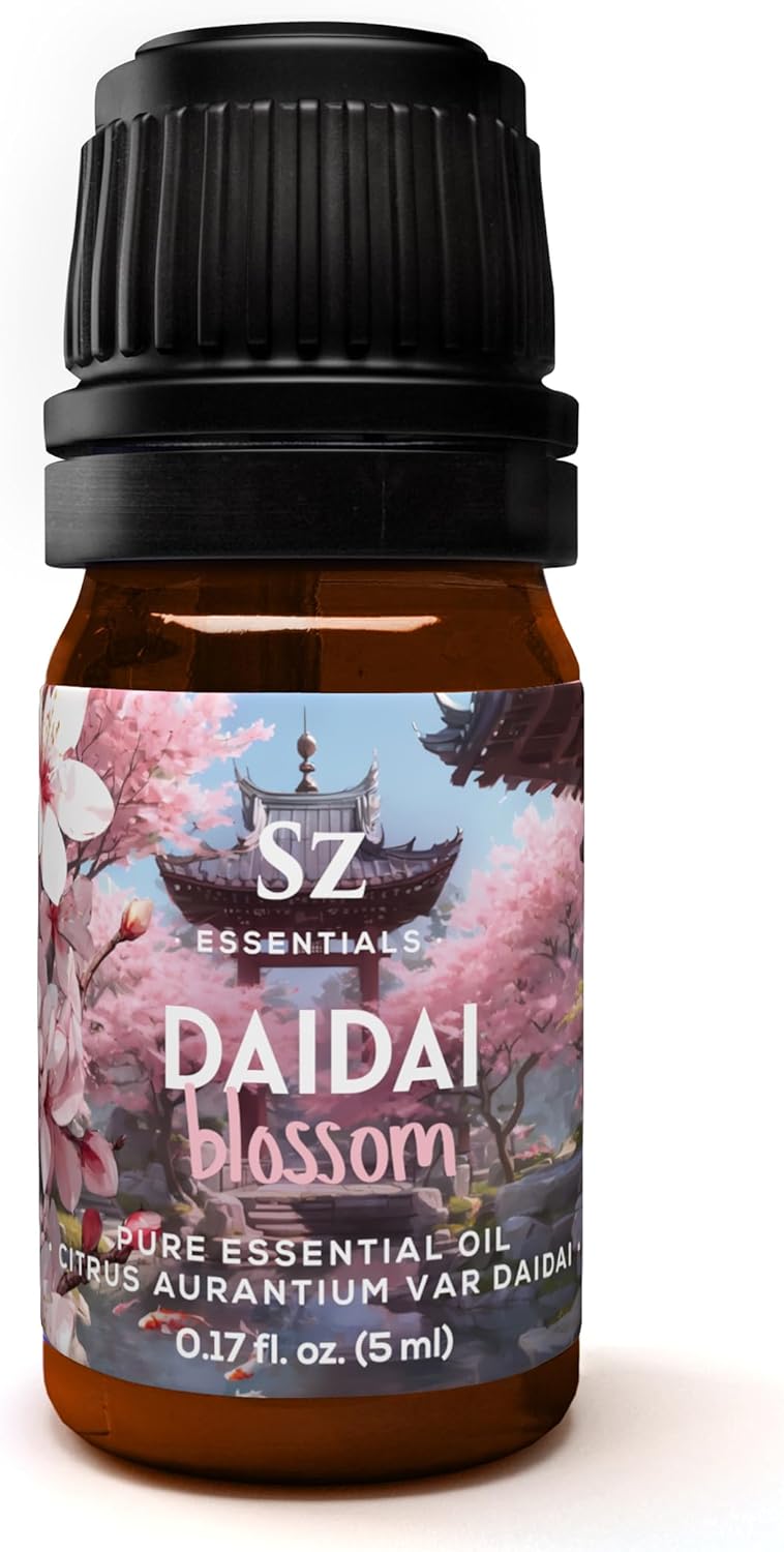 Daidai Blossom Essential Oil - 100% Pure and Undiluted Neroli-Daidai - Citrus Aurantium cv Daidai - Floral & Citrusy Scent with Oriental Overtones - Therapeutic Grade & Vegan - 0.17oz