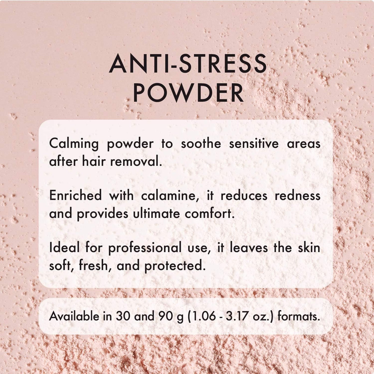 Italwax Help Line Anti-Stress Powder 3.17 oz (90g) – Calamine Soothing Formula – Reduces Redness After Waxing – Protects and Calms Sensitive Skin – for Professional and Home Use