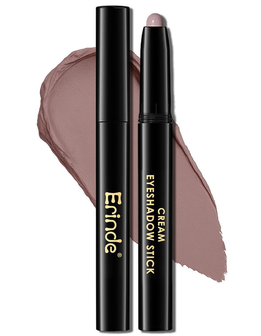 Erinde Waterproof Eyeshadow Stick, Cream Eye Shadow Stick, Long-Lasting, Crease-Proof, Cream to Powder Buildable & Blendable Eye Shadow Pencils Crayon, Vegan & Cruelty-Free, 12 Light Taupe