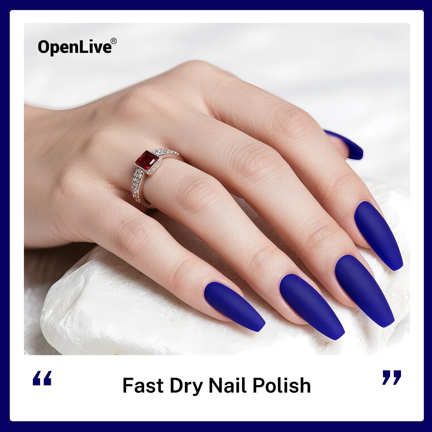 16.5ml Dark Blue Nail Polish Large Volume Quick Dry Nail Polish, Long Lasting Shine, Fingernail Toenail Nail Art DIY Home Travel Nail Art Gift