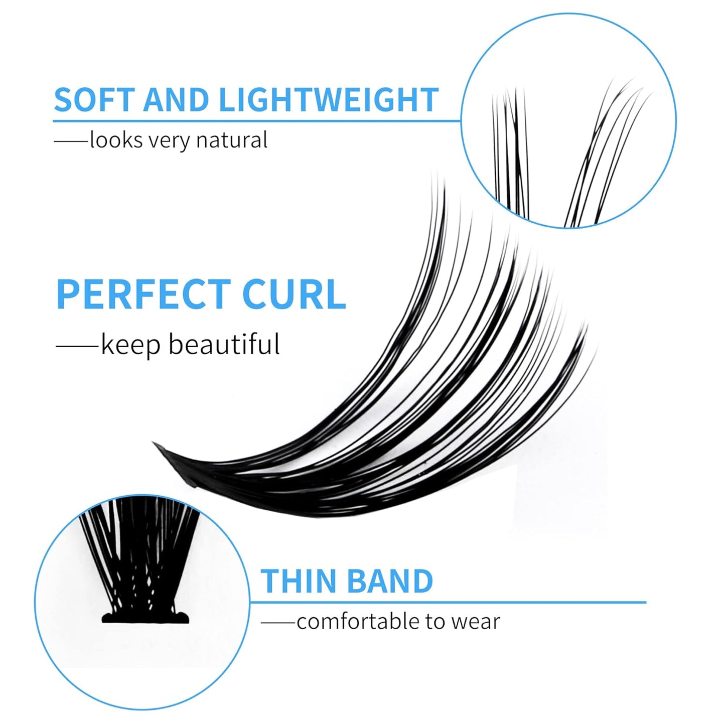 Individual Lashes GEMERRY 280pcs Large Tray 0.07mm Lash Clusters 30D 8-16 MIX D Curl Cluster Lashes Soft &Natural Individual Lashes Cluster Reusable DIY Eyelash Extensions