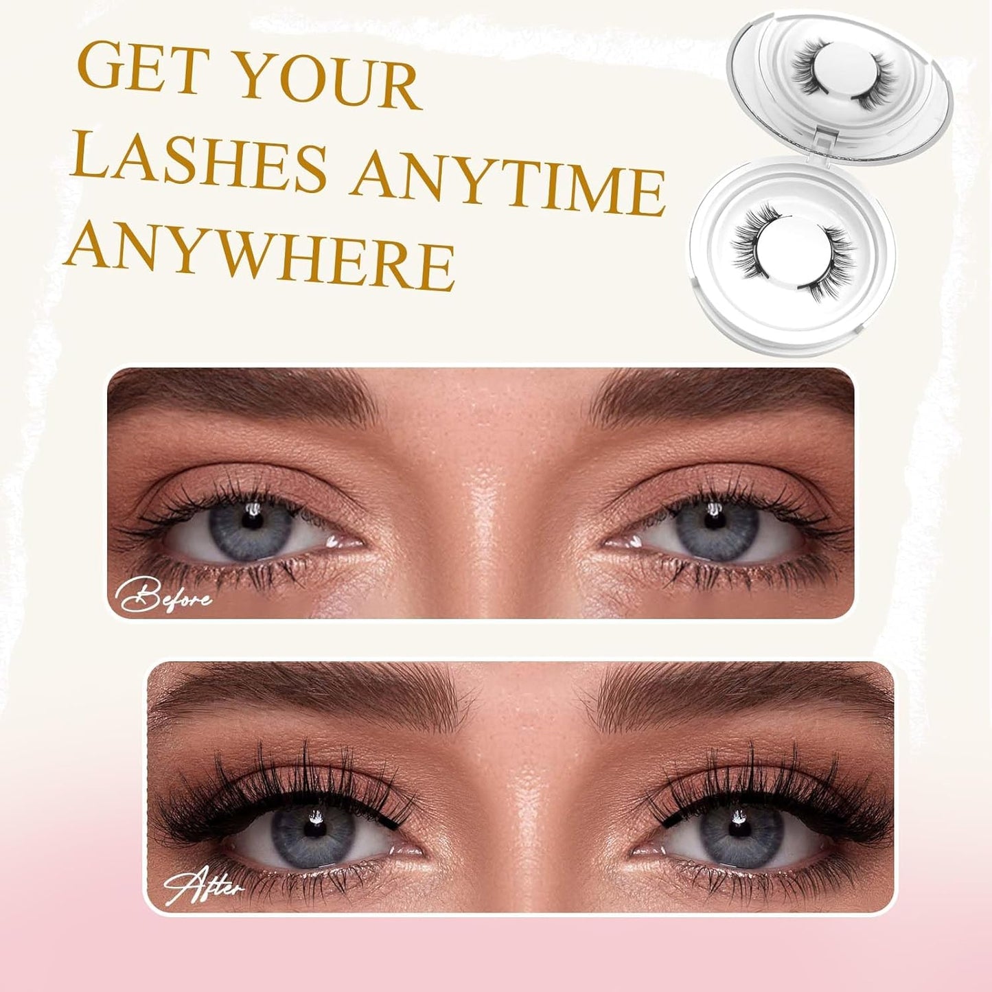 Ealra Craft Magnetic Eyelashes with Applicator,Lumentes Magnetic Eyelashes,3D Soft Flex,Reusable No Glue Needed Soft Lashes for Wmen with All-Day Wear(Natural#04+Fuller#05)