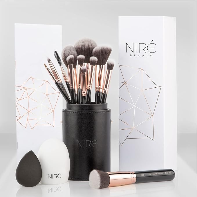 Niré Beauty Most Loved Artistry and Eye Brush Set - Your Best Selection of Makeup Brushes Great for Professionals and Beginners