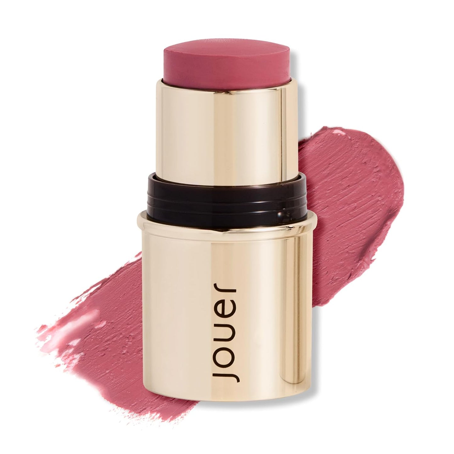 Jouer Blush & Bloom Cheek + Lipstick, Bare Rose - Hydrating Cream Blush Stick for Cheek and Lip Tint - Moisturizing Rose Hip and Squalane Oil Formula