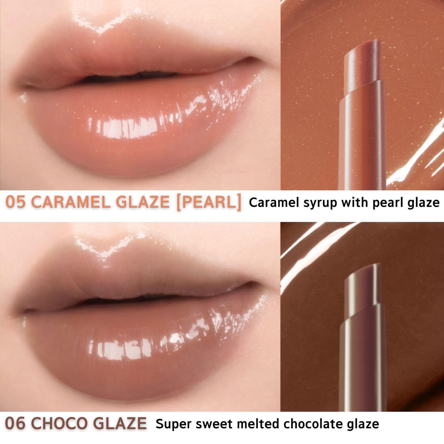 BBIA Over Glaze Stick - Lip Plumping Gloss Melting Balm Lipstick, Intensive Volume Up, High Shine & Glossy, Ultra Watery Moisturizing & Volumizing, Glowy Texture, Korean Lip Makeup (05 CARAMEL GLAZE)