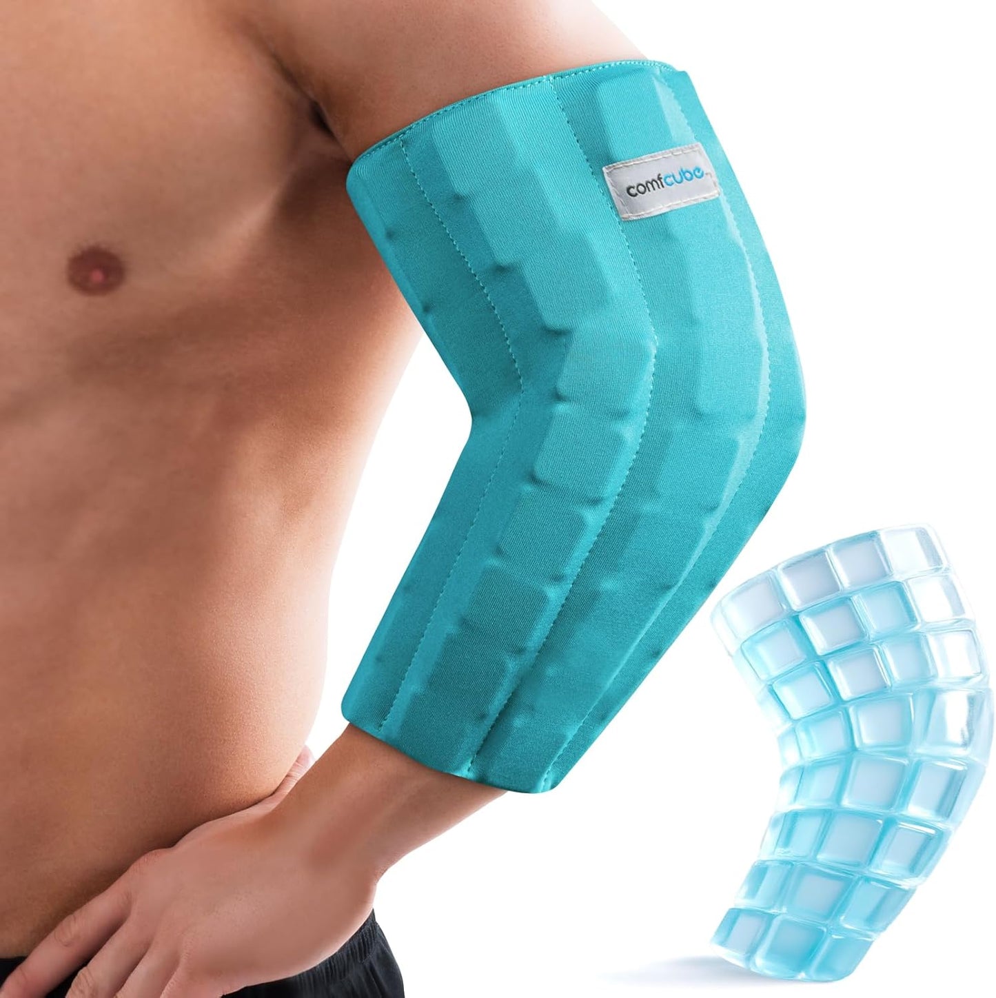 Elbow Ice Pack for Tendonitis & Tennis Elbow, 2 Hours Long Lasting Cold Compression Flexible Ice Pack Wrap Sleeve, Pain Relief for Golfers Arm, Arthritis, Injuries