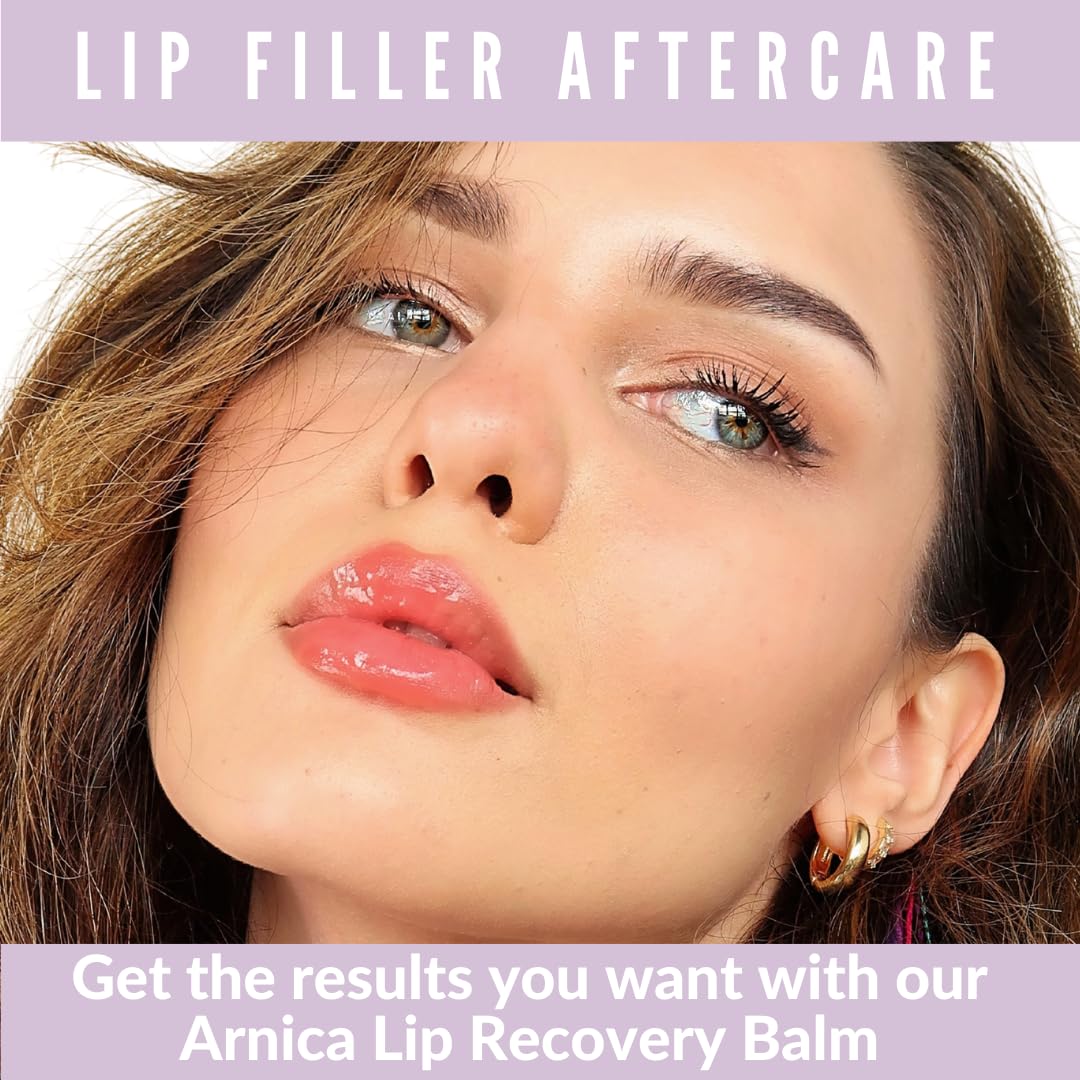 Arnica Lip Balm - Lip Filler Aftercare with Arnica Montana and Bromelain, Topical Bruise Balm Masque for Lip Flip Injections and Implant Surgery to aide with Bruising, Swelling and Redness