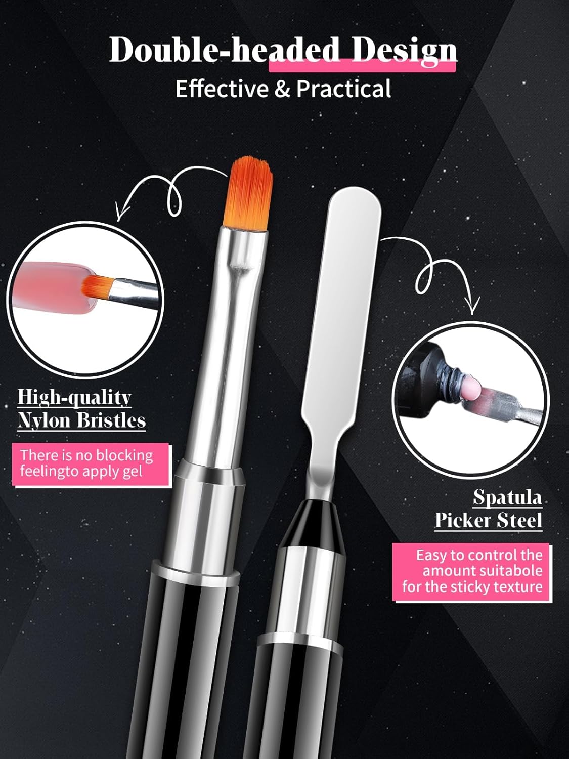 EBANKU Dual Nail Form Kit, 288PCS Poly Nail Gel Forms for French Nails, 12 Styles Dual Forms Silicone Reusable Pads, 5PCS Nail Clips, Gel Brush Pen Nail Files Buffer, Nail Extension Kit for Beginner