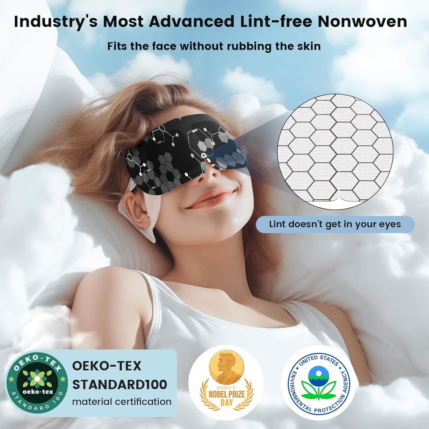 21 Pack Steam Eye Mask for Dry Eyes, Eye Mask Warm Compress Graphene 45Mins, Moist Heated Eye Masks for Relaxe Deep Eye Muscle Dark Circles Puffiness Eye Bag, Travel Portable Business Office