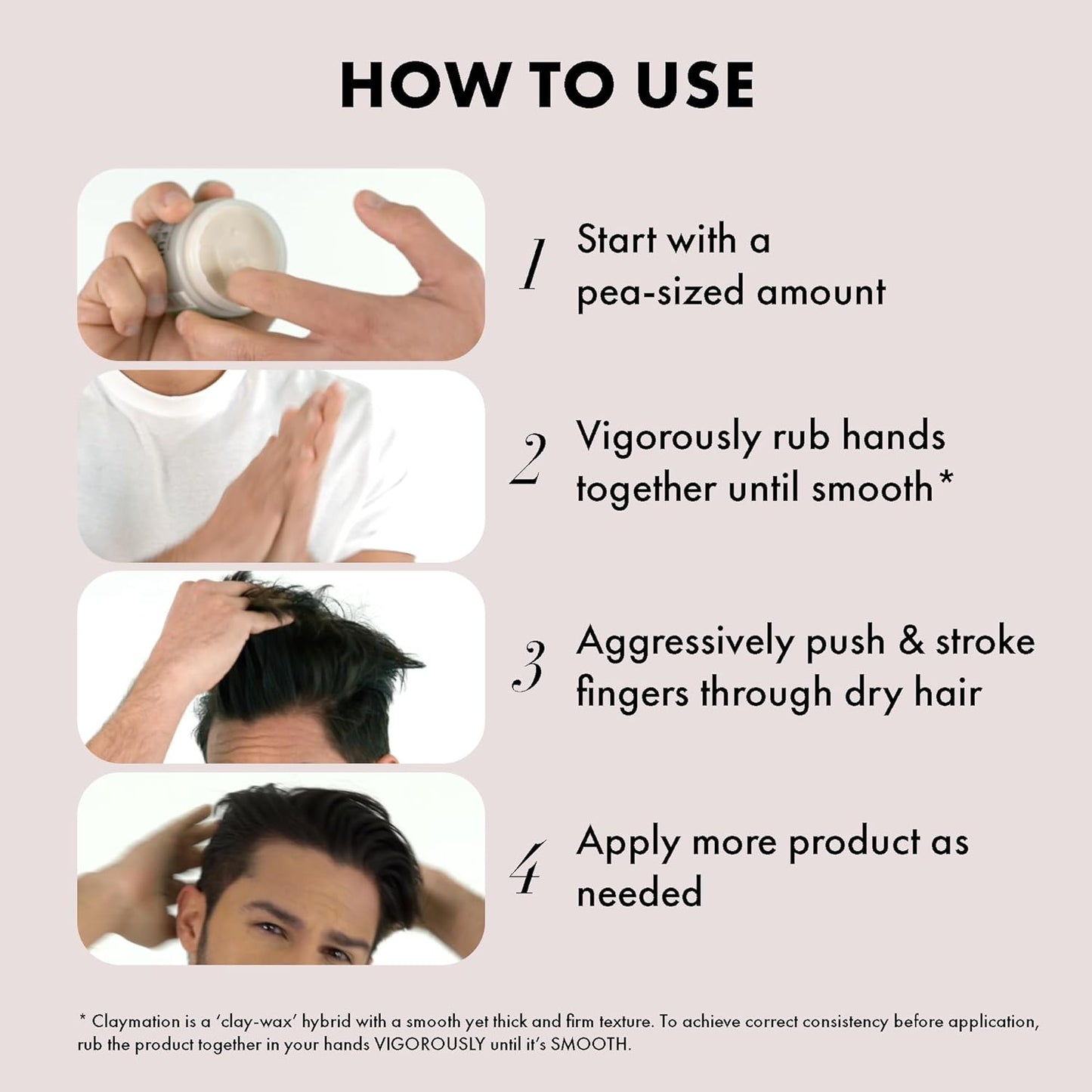 Hanz de Fuko Claymation – Premium Men’s Hair Styling Clay for a Super High Hold, Matte Finish – Clay & Wax Hybrid, Ideal Texture Product for Straight, Wavy and Thick Hair Types – 2 oz, Travel Size