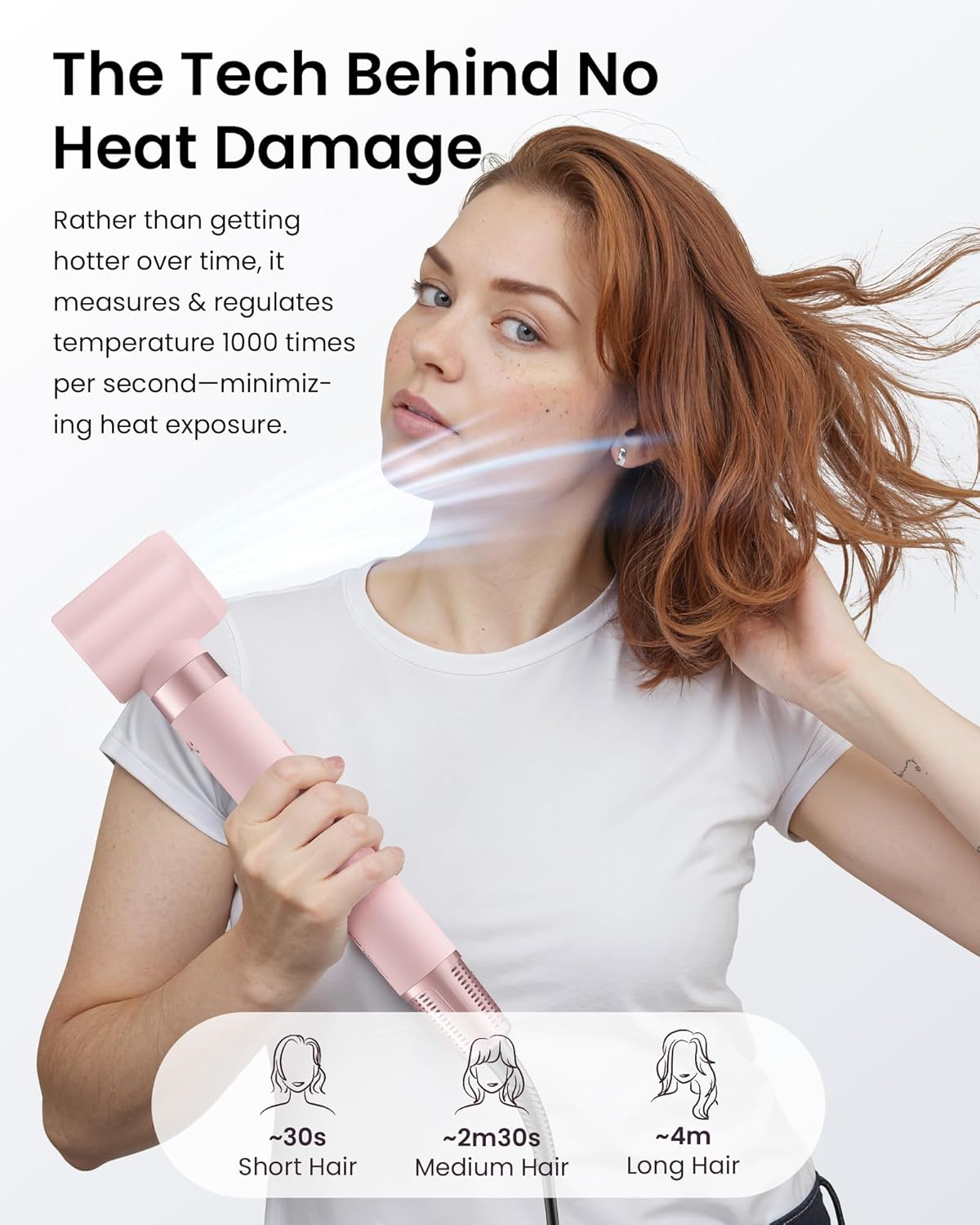 5 in 1 Hot Air Styler Wrap – High-Speed Hair Dryer Brush with Auto Wrap Curlers, Fast Drying & Frizz-Free Styling, No Heat Damage, Volumizing Brush with Travel Bag