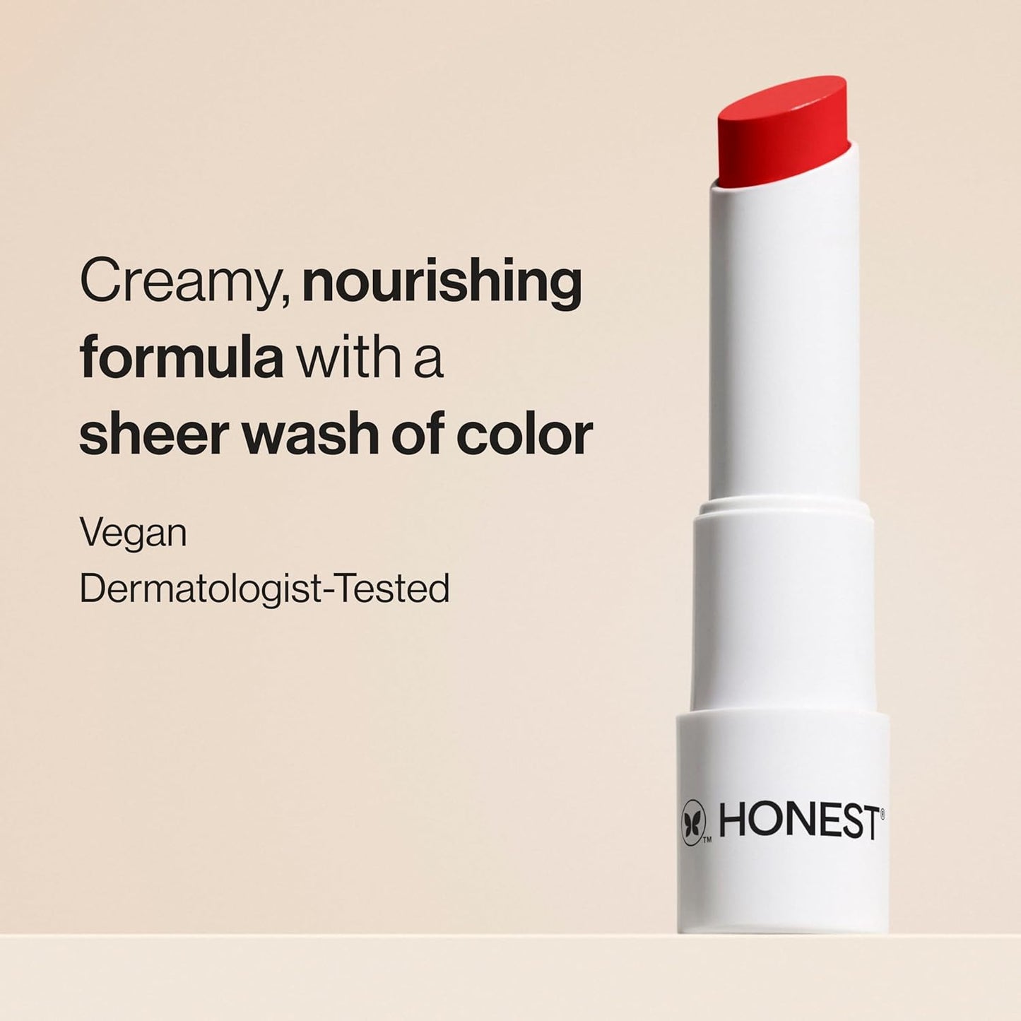 Honest Beauty Moisturizing Vegan Tinted Lip Balm | Antioxidant-rich Acai Extracts + Avocado Oil | Paraben Free + Cruelty Free | Blood Orange