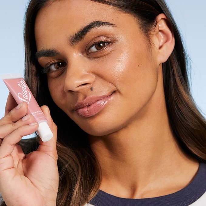Lanolips Tinted Balm, Perfect Nude - Moisturizing Lip Tint with Lanolin and Gloss for Shiny, Hydrated Lips - Hydrating Lip Balm for Dry Lips (12.5g / 0.44oz)