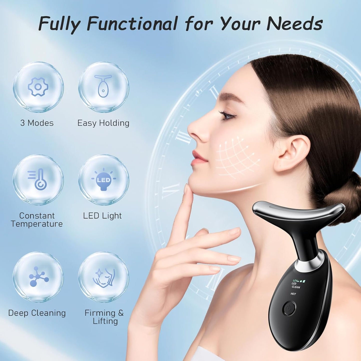 Neck and Face Skin Care Tool, Improve, Firm, Tightening and Smooth