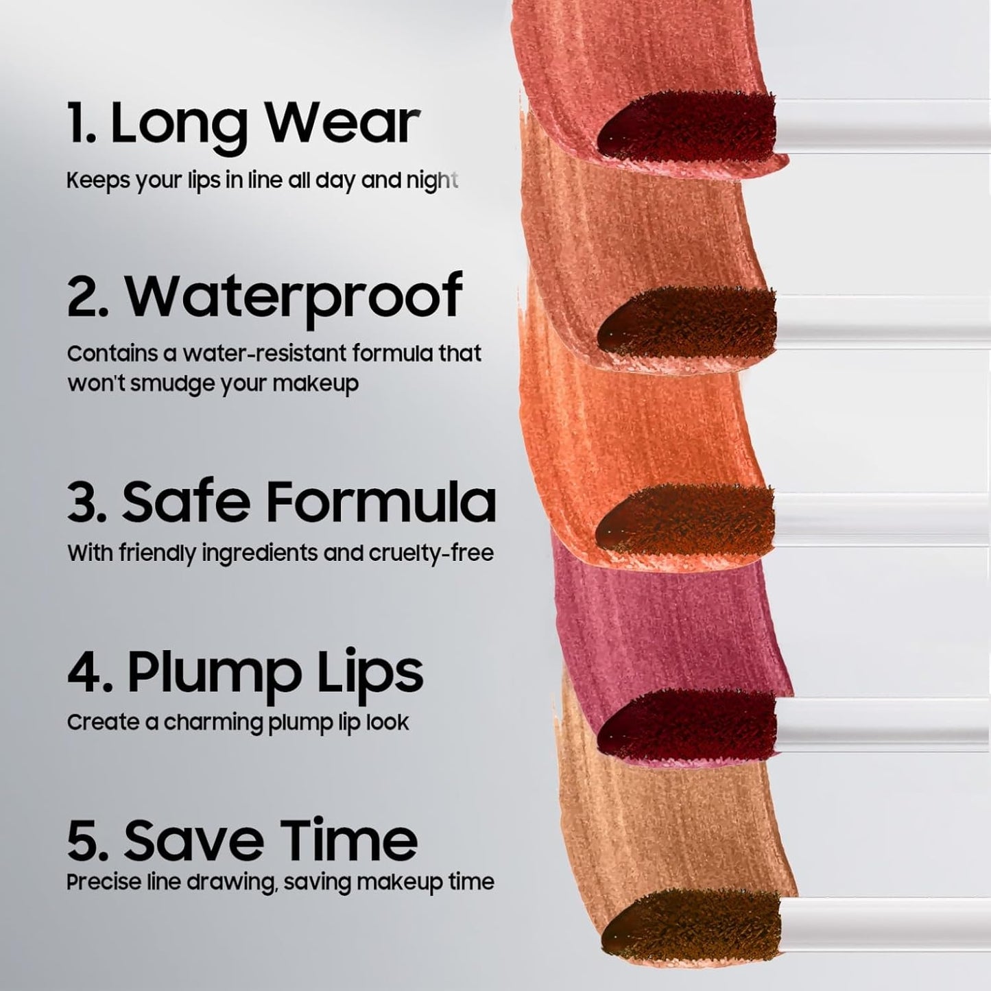 Lip Liner Stain Peel off - Waterproof & Long Lasting Peel Lip Stain Non-Stick Cup, Enhancing Complexion & Nourishing for All Skin Types, Create A Natural Lip Color (Coral, 1 Count)