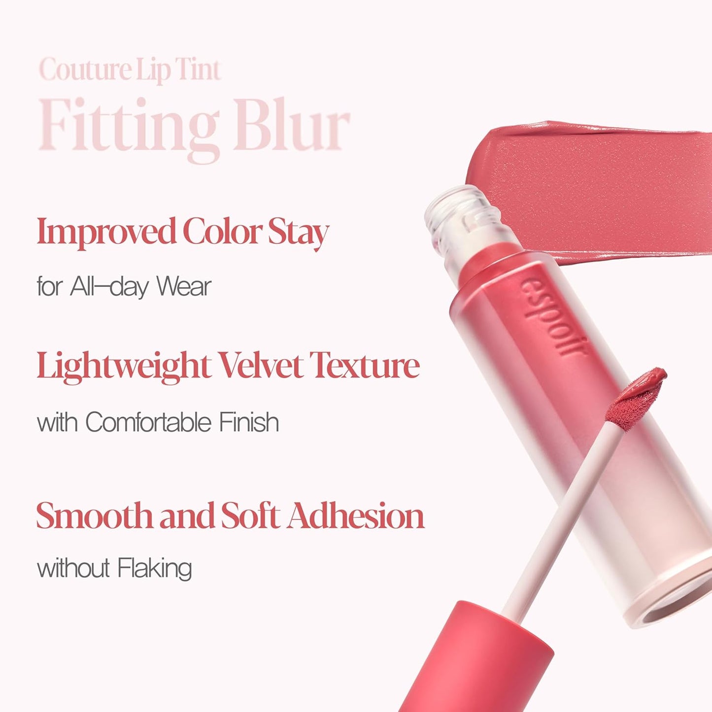 Espoir Couture Lip Tint Fitting Blur #6 Serenade 0.14oz | Soft and Creamy Color for Blurry Lip Look | Smudge-Proof Fixing Lip Stain | Lightweight and Comfortable Matte Finish
