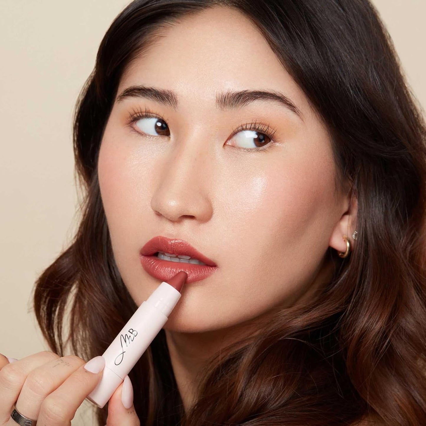 Monika Blunder Beauty Kissen Lush Lipstick Crayon - Valentina (Browny Muted Red) - Clean Beauty, Cruelty-Free, Vegan