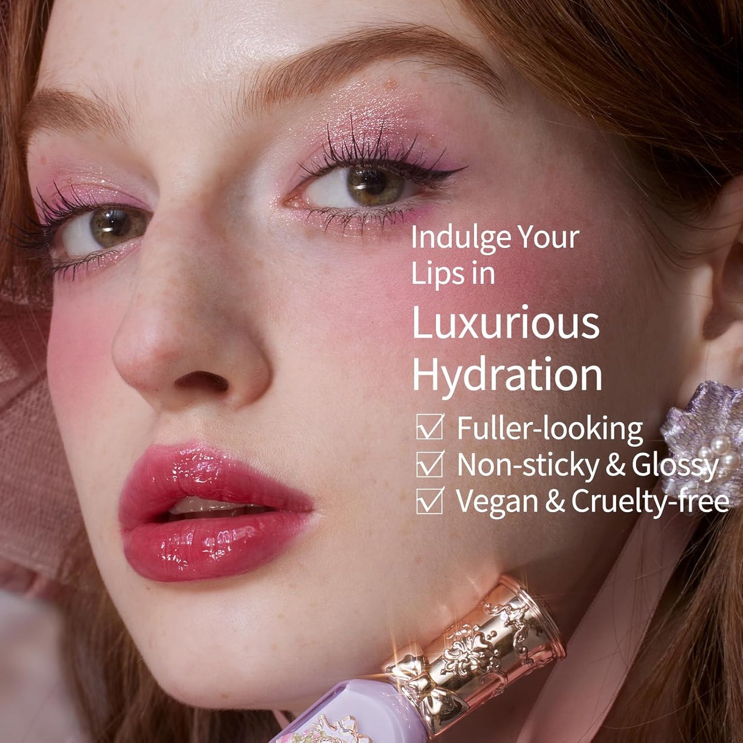 Flower Knows Violet Strawberry Rococo Glowy Lip Gloss,Moisturizing Tinted Lip Oil-Hydrating Lip Makeup for Girls&Women-Vegan & Cruelty-Free-0.12 Fl Oz,1 Count (G04 Blackberry Jam)