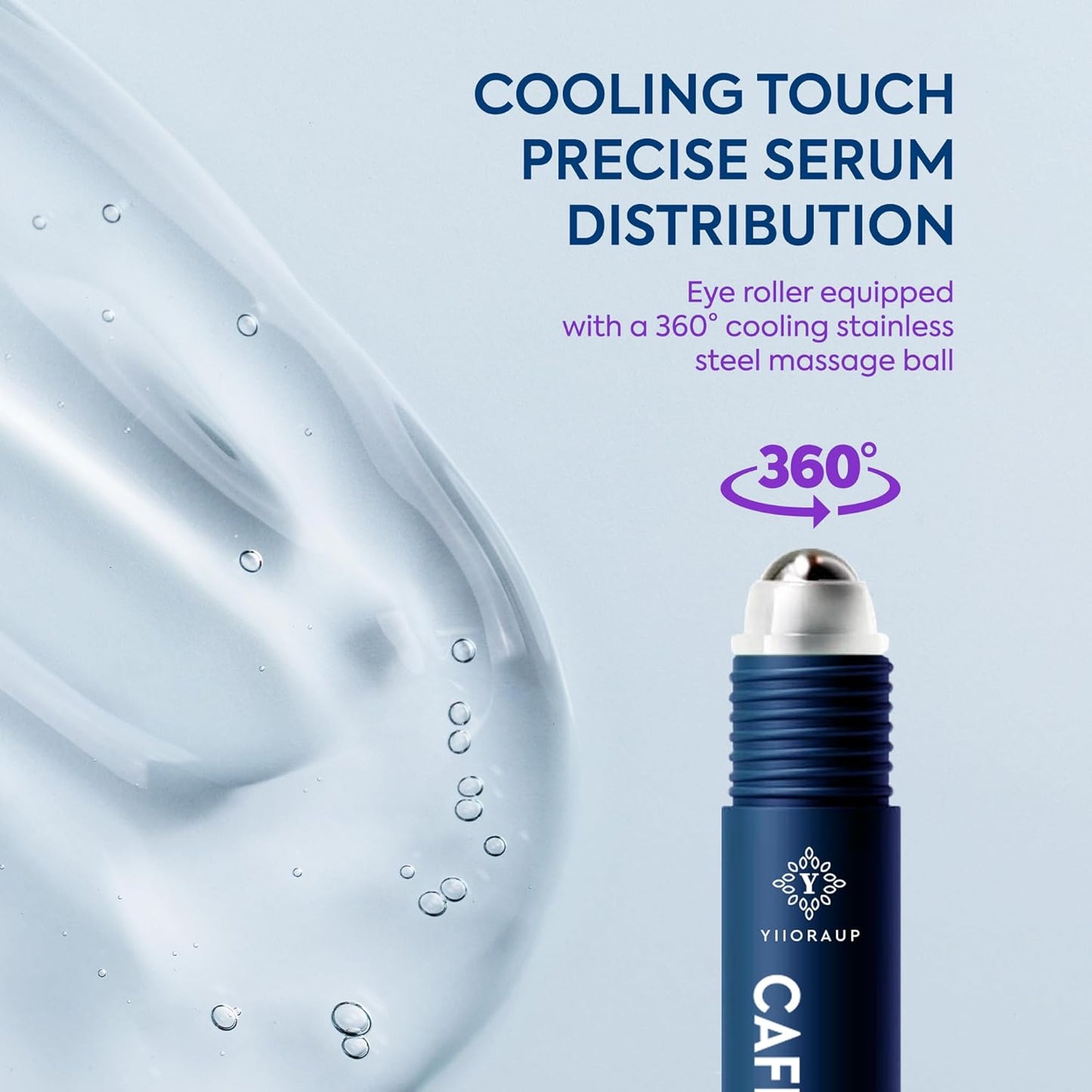 Eye Roller for Bags for Men: Men’s Caffeine Under Eye Cream for Puffy Eyes and Dark Circles Treatment – Cooling Stick Depuffer for Puffiness Reducer 0.45 fl. Oz.