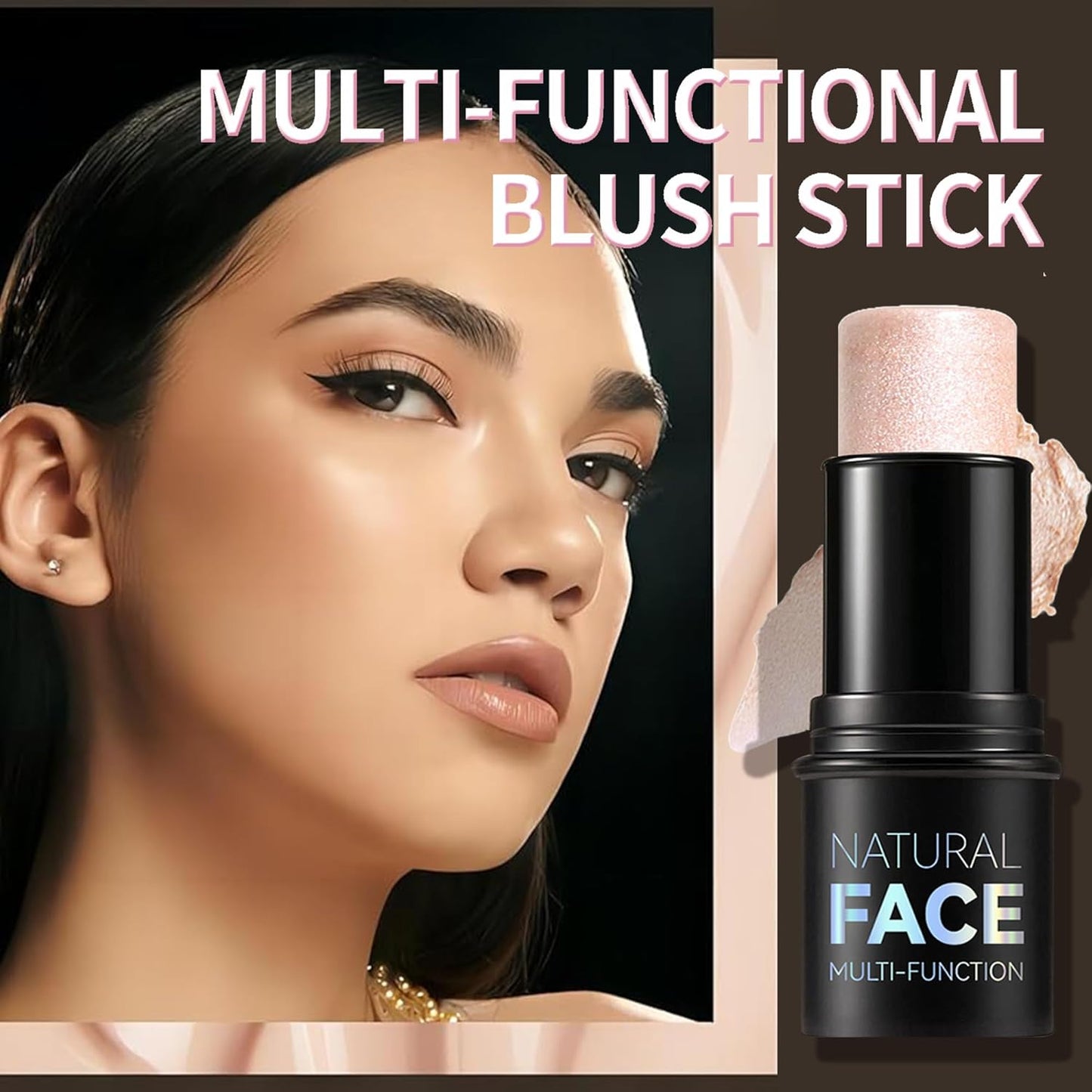 Highlighter Contour Stick, Milk Makeup Contour, Blush Sticks, Highlight Contour Palette, Glint Highlighter, Make Up Highlighter, Contouring Stick, Highlighter Makeup Stick, 02#CHAMPAGNE GOLD