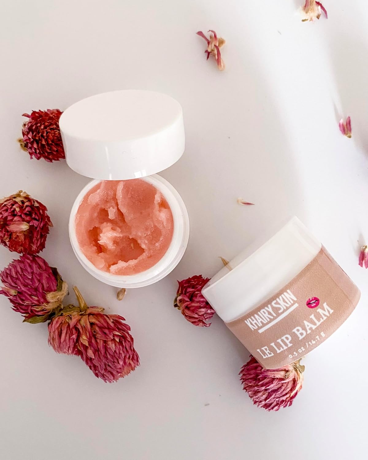 100% Natural Lip Balm and Lip Scrub Duo - Intensive Lip Care Therapy for Dry and Chapped Lips - Made with Cranberry Butter - 100% Vegan