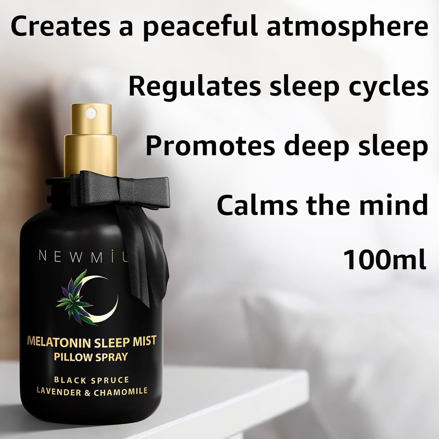 Deep Sleep Pillow Spray Lavender Chamomile Essential Oil Aromatherapy Mist for Sleep Relaxation Calming Stress Relief Bedtime Shower Spray Luxury Gift