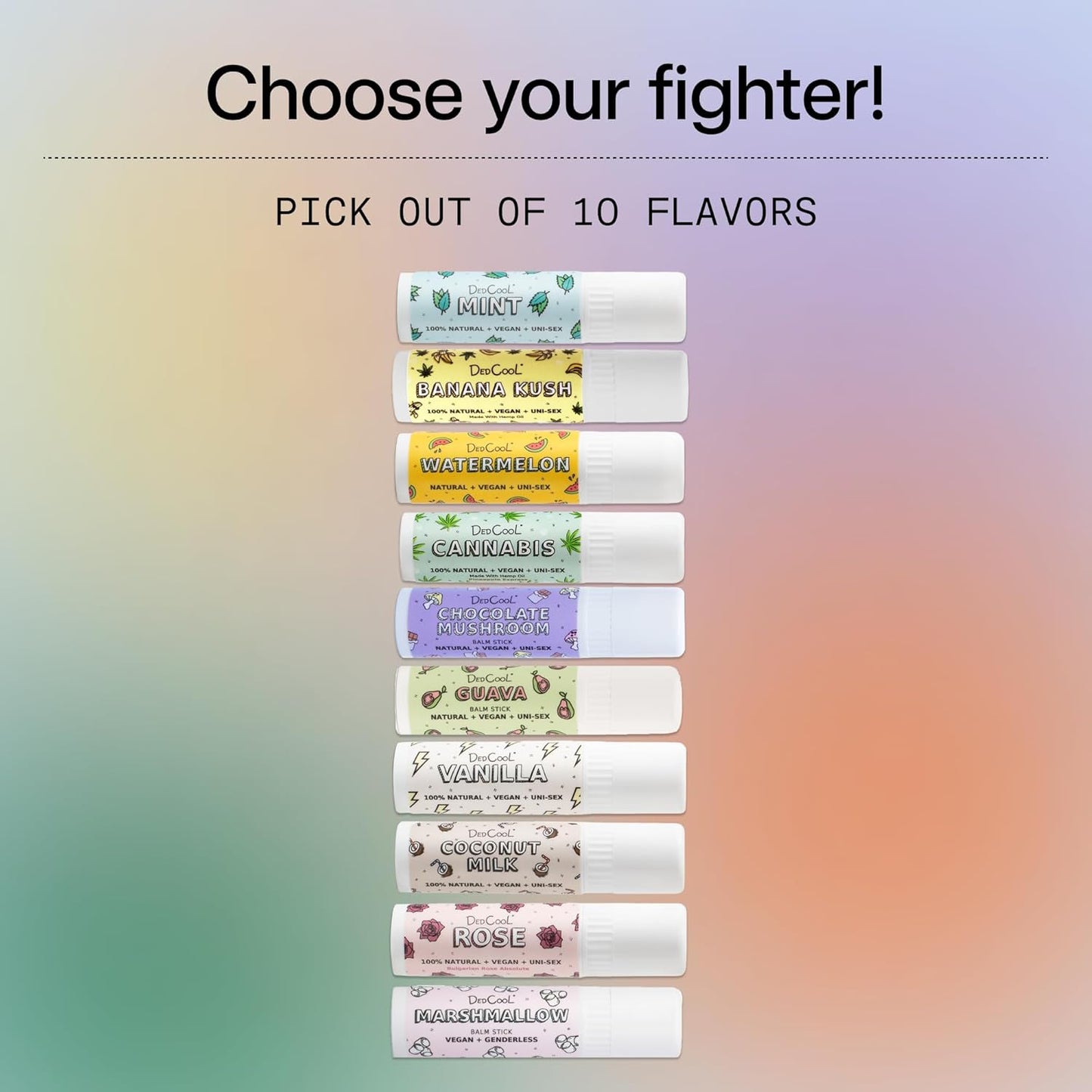 DedCool Lip Balm Stick (Rose) Jumbo, Vegan, Flavored, Coconut Oil Lip Balm, Long Lasting, Moisturization, Hydrates Dry & Chapped Lips, Vegan, Natural, Clean, Non-Toxic, Fragrance For All