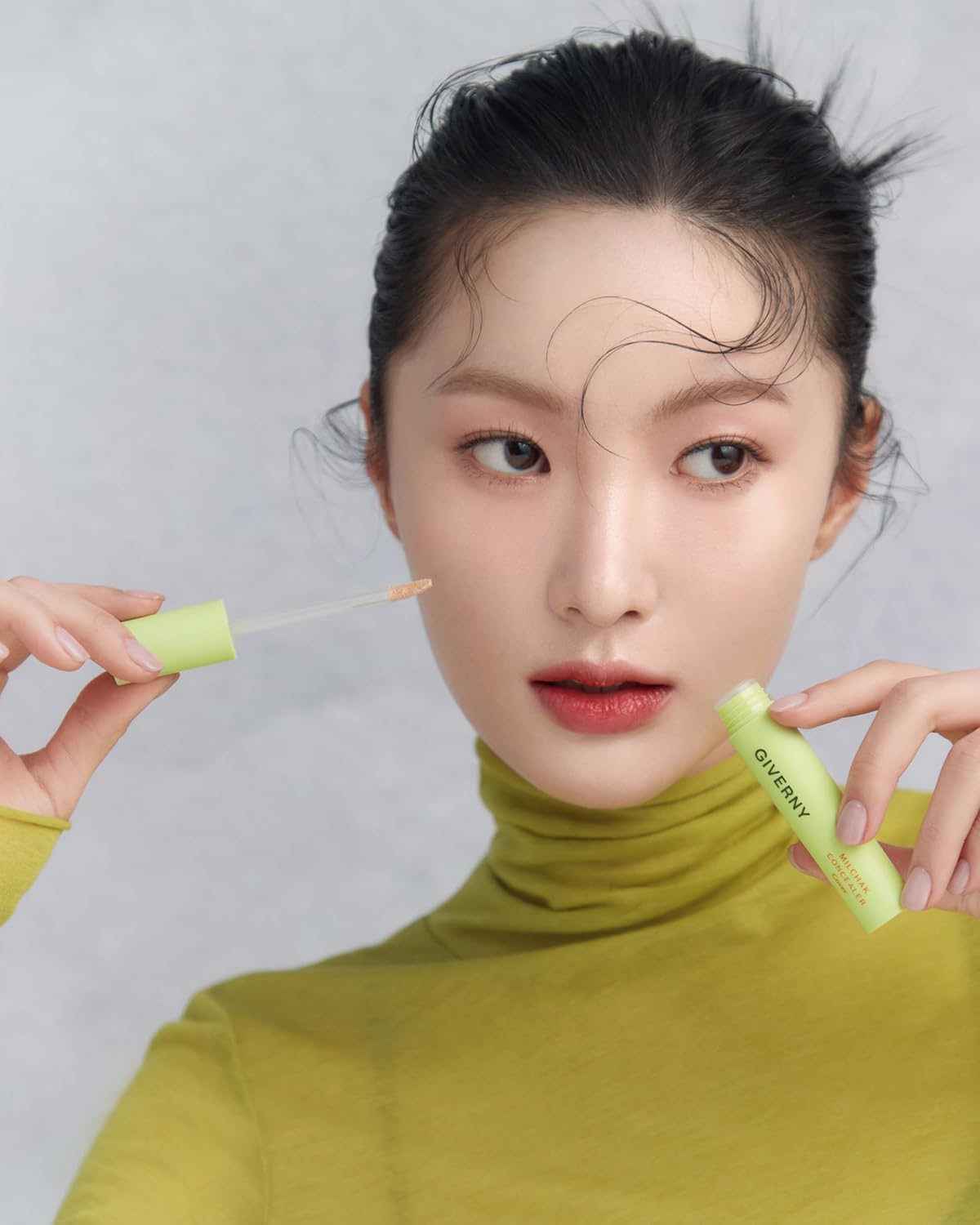 GIVERNY Milchak Cover Concealer - Makeup Blemish & Acne Concealer - For Freckles, Spots & Under Eye Circles - Lightweight and Non-Sticky Foundation Concealer, 0.3oz. (#21 Light beige)