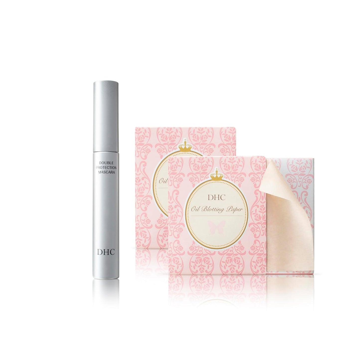 DHC Mascara Perfect Pro Double Protection 0.17 oz. Net wt. and Blotting Paper 2 pack (100 sheets x 2)