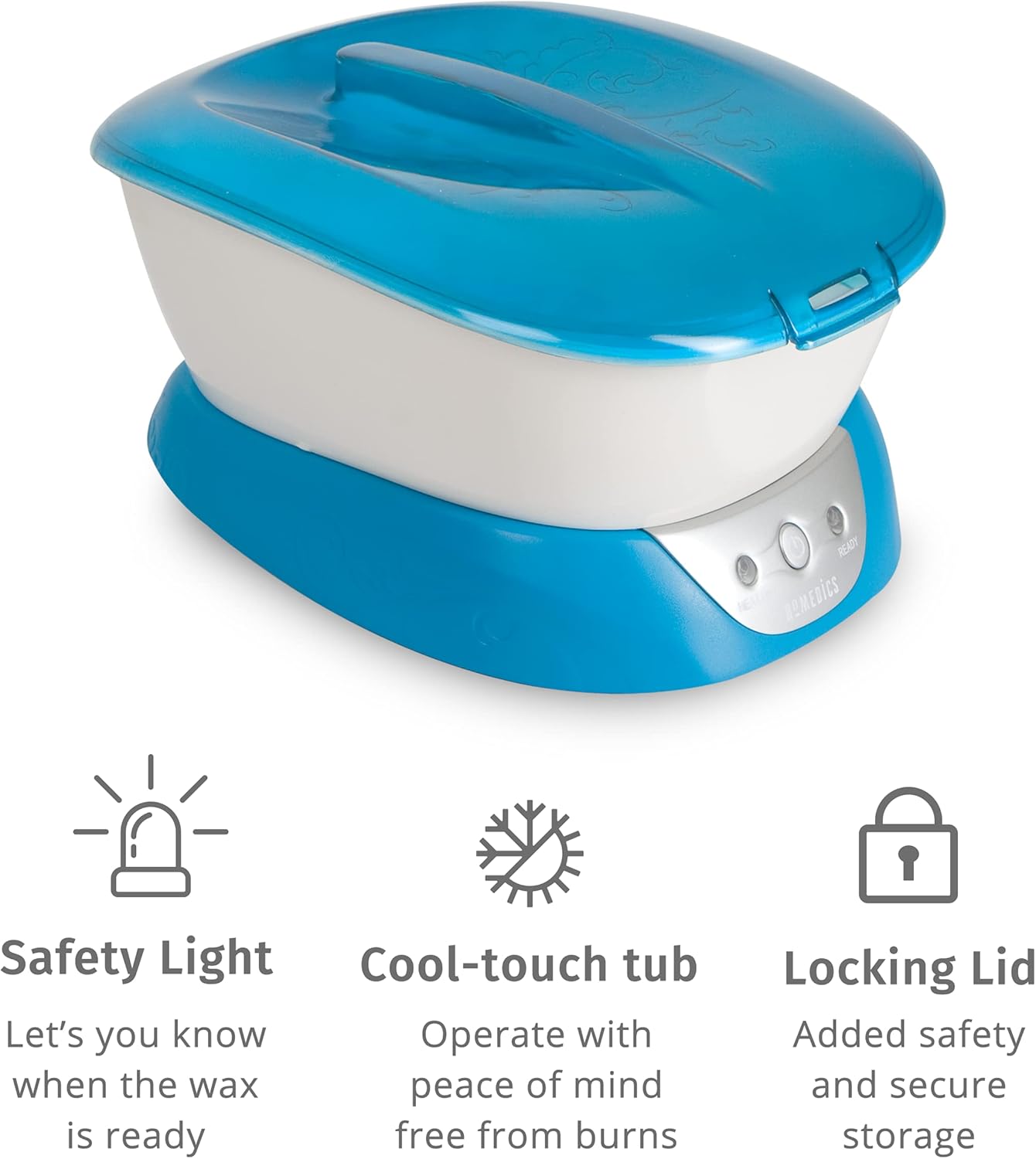 Homedics Paraffin Wax Machine for Hands - Hypoallergenic Hot Wax Hand Therapy Machine to Soothe and Moisturize Hands - Includes 3 Pounds of Wax and 20 Hand Liners