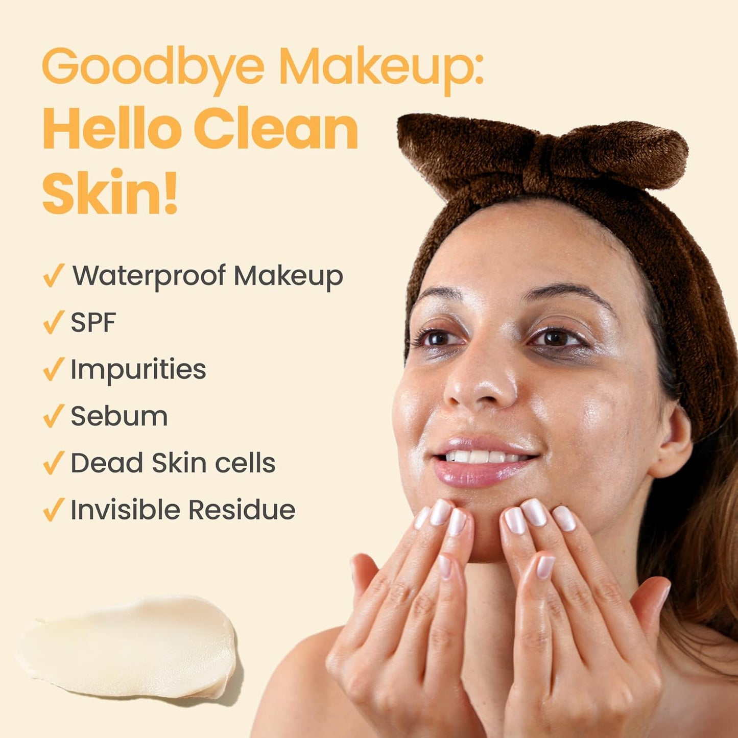 Honey Cleansing Balm Makeup Remover - Face and Eye Makeup Remover for Sensitive Skin Face Wash - Hydrating Facial Cleanser and Gentle to Face Makeup Melting Balm (4oz)