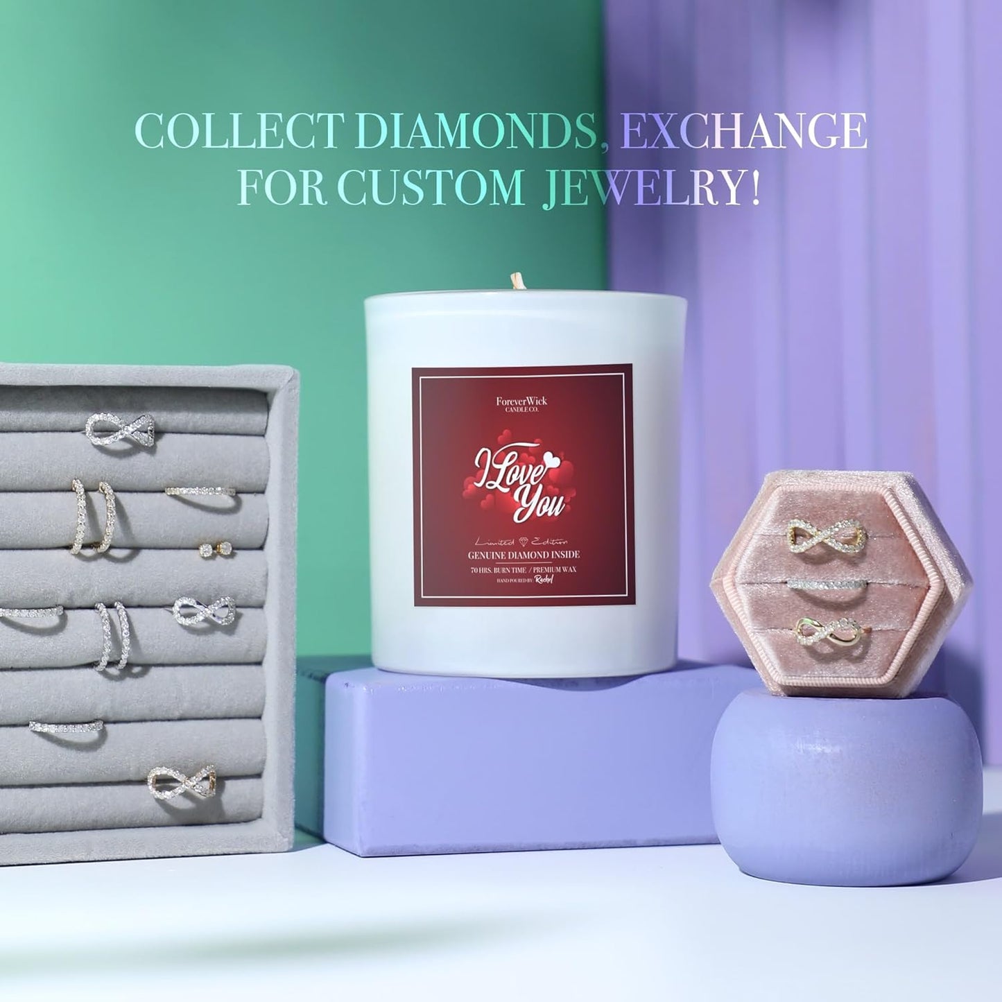 Foreverwick I Love You Mother's Day Gift Set | Sweet Mother's Day Gifts for Mom, Grandma, Sister | Mother's Day Candle | Mom Gifts for Birthday, Valentine's, Christmas | Spa Gifts for Women