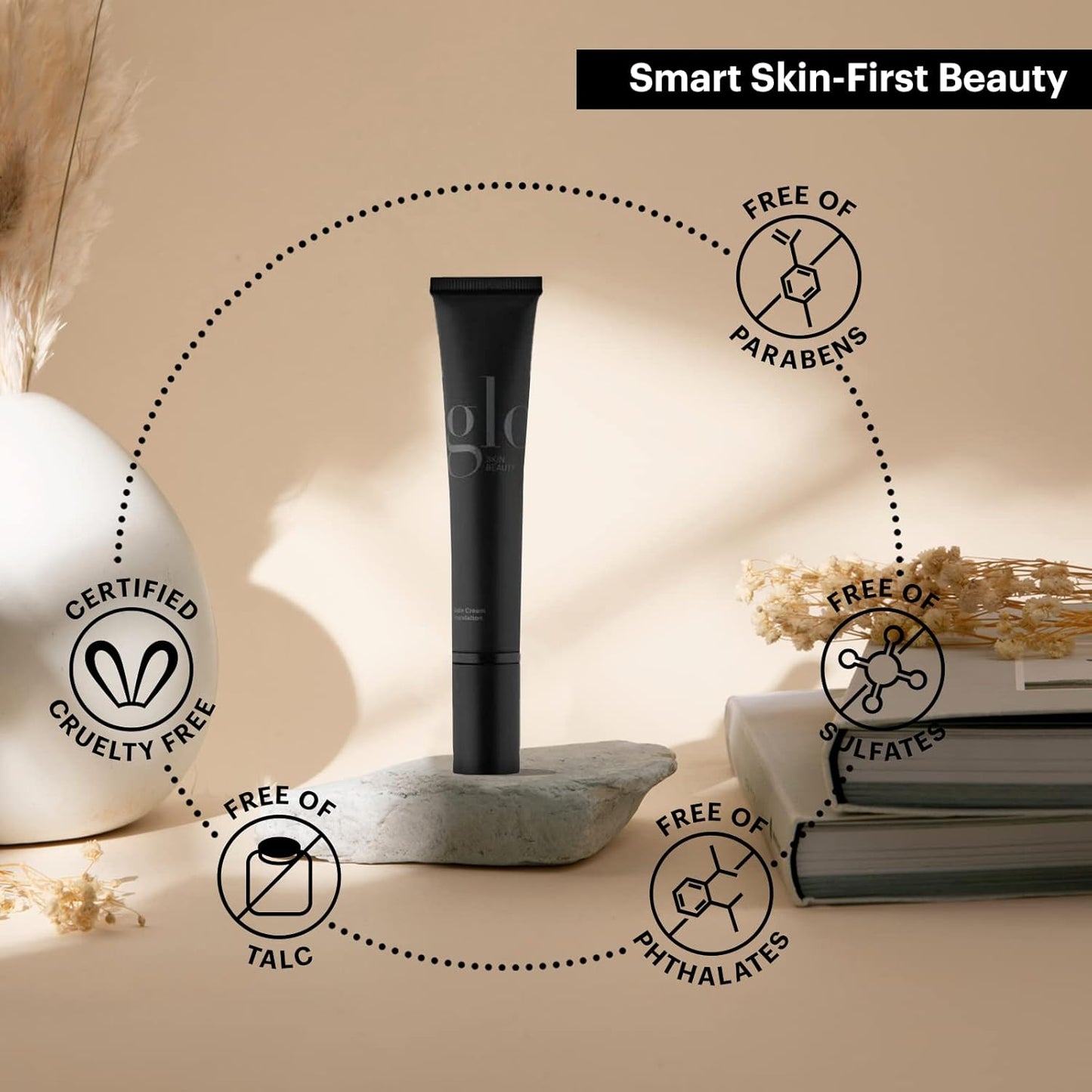 Glo Skin Beauty Satin Cream Foundation Makeup for Face, Natural Light - Full Coverage, Semi Matte Finish, Conceal Blemishes & Even Skin Tone