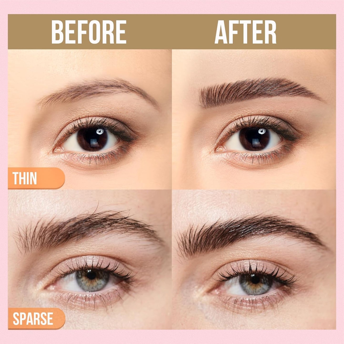 iMethod Curved Eyebrow Pen and Brow Gel Clear - Eyebrow Pencils for Women with Natural Hair Like Strokes, Eyebrow Makeup for All-Day Defined, Waterproof, Smudge-proof, Light Brown