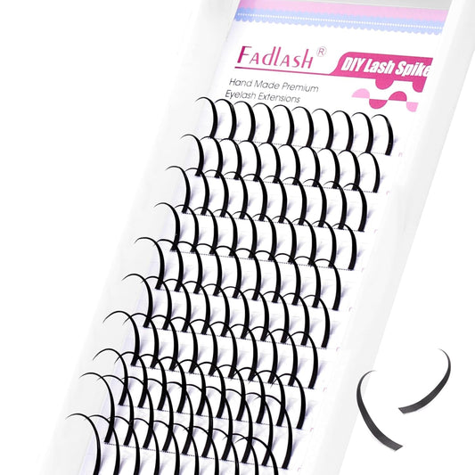 Spike Lash Clusters Lash Spikes D Curl Manga Lashes 13-21mm Soft and Lightweight Fairy Spiky Lash Clusters DIY Eyelash Clusters at Home by FADLASH (0.07D, 13-21mm)