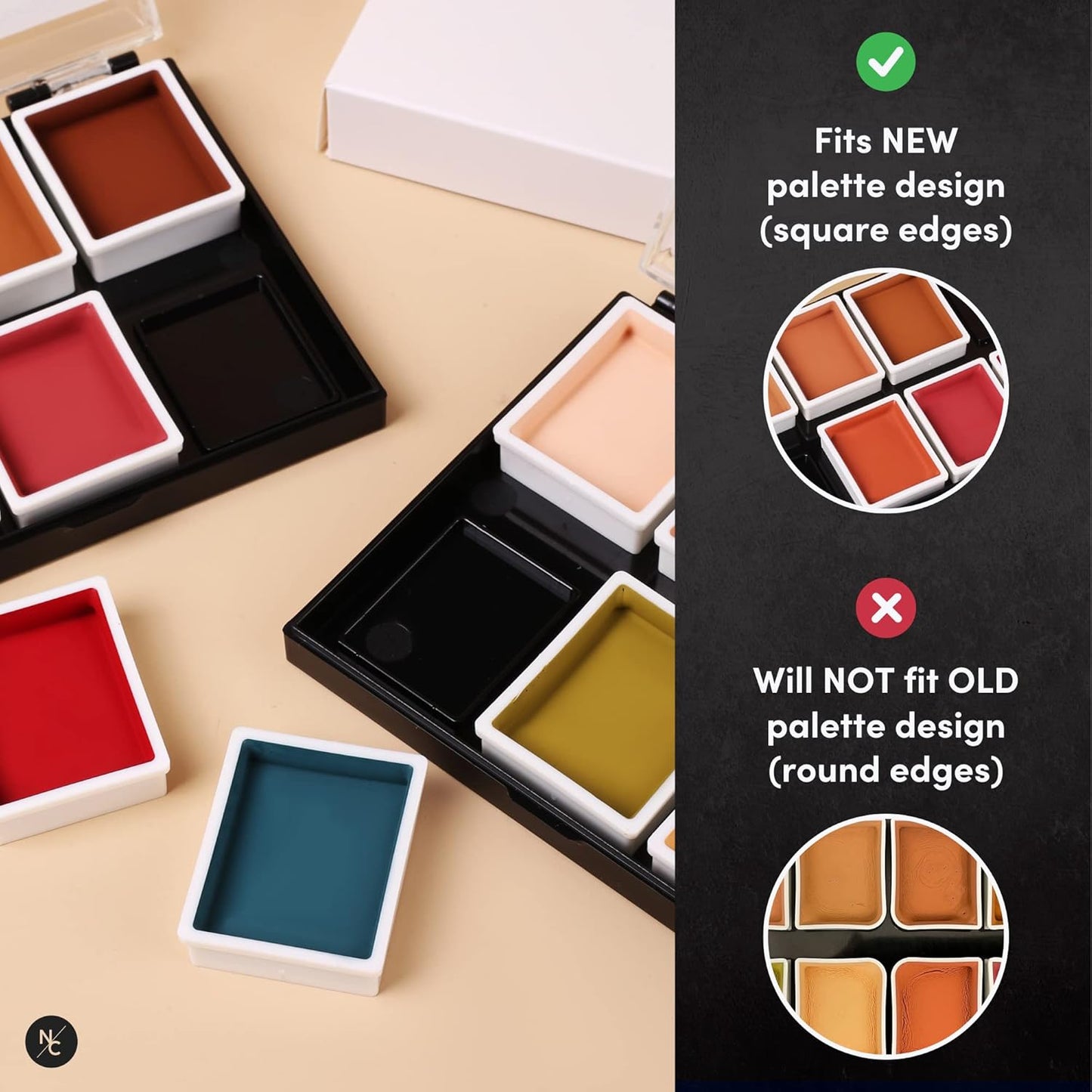 Alcohol Palette Refill Pans - Skin Tones - Fair Tone