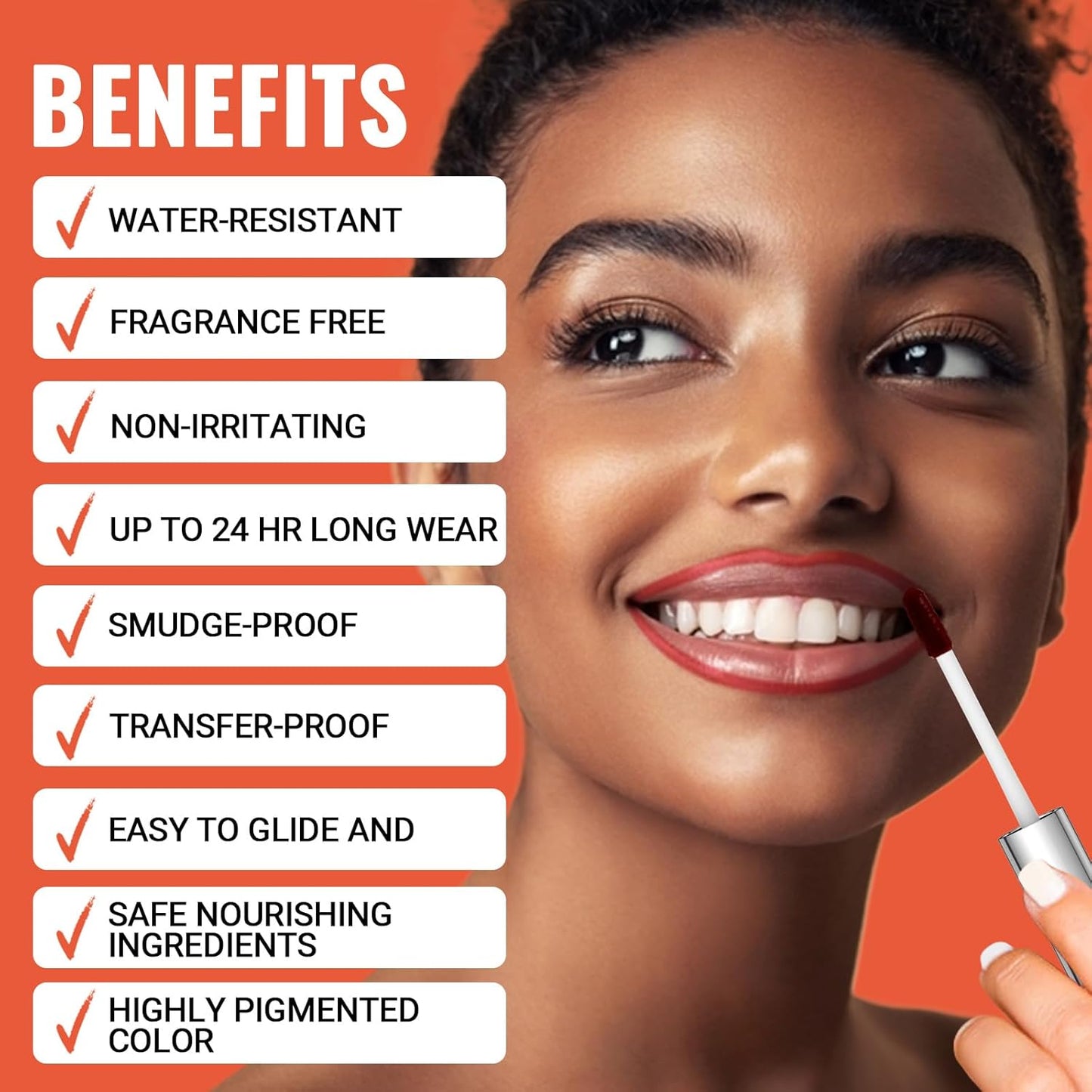 2pcs Lip Stain Peel Off - Lip Liner Stain Long Lasting Waterproof,2-in-1 Lip Liner with Tweezer Nude Matte,Non-Stick Cup,Highly Pigmented，Natural Finish,Stay On All Day,Perfect for Gift (Cocoa+Coffee)