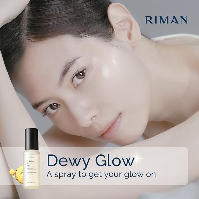 INCELLDERM Riman Vieton Oil Mist | 50ml | Bi-Phasic Hydration with Camellia Seed Oil & Seaberry Water | Korean Skincare Mist for Moisture, Balance & Radiance | Natural Facial Spritz Moisturizer