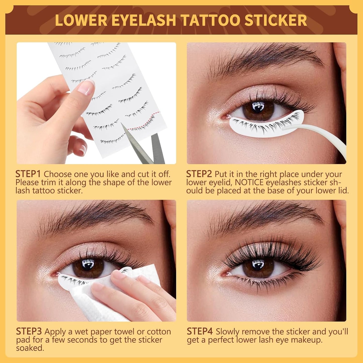 QUEWEL No Glue Needed Eyelashes - Magnetic Lashes Natural Look, Reusable Lashes Kit with Applicator, Easy to Wear and Remove with Instructions