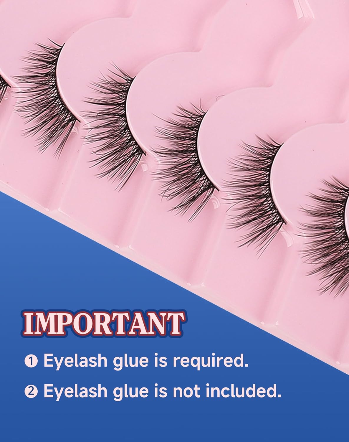 Half Lashes Natural Eyelashes Wispy Lashes Natural Look Cat Eyelashes False Corner Lash Soft Fluffy 3/4 False Eyelash 7 Pairs 14MM D19