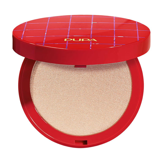 Pupa Milano Holiday Land Frosted Highlighter, Hypnotic Gold 001, 0.282 oz - Highlighter Makeup - Soft, Velvety Texture - Long-Lasting - Talc-Free