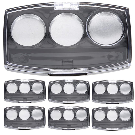 10Pcs Empty Magnetic Eyeshadow Palette Empty Eyeshadow Pans Containers Eyeshadow Palettes 3 Grids Makeup Pans Cosmetic Pans Eyeshadow Makeup Containers for Women Girls