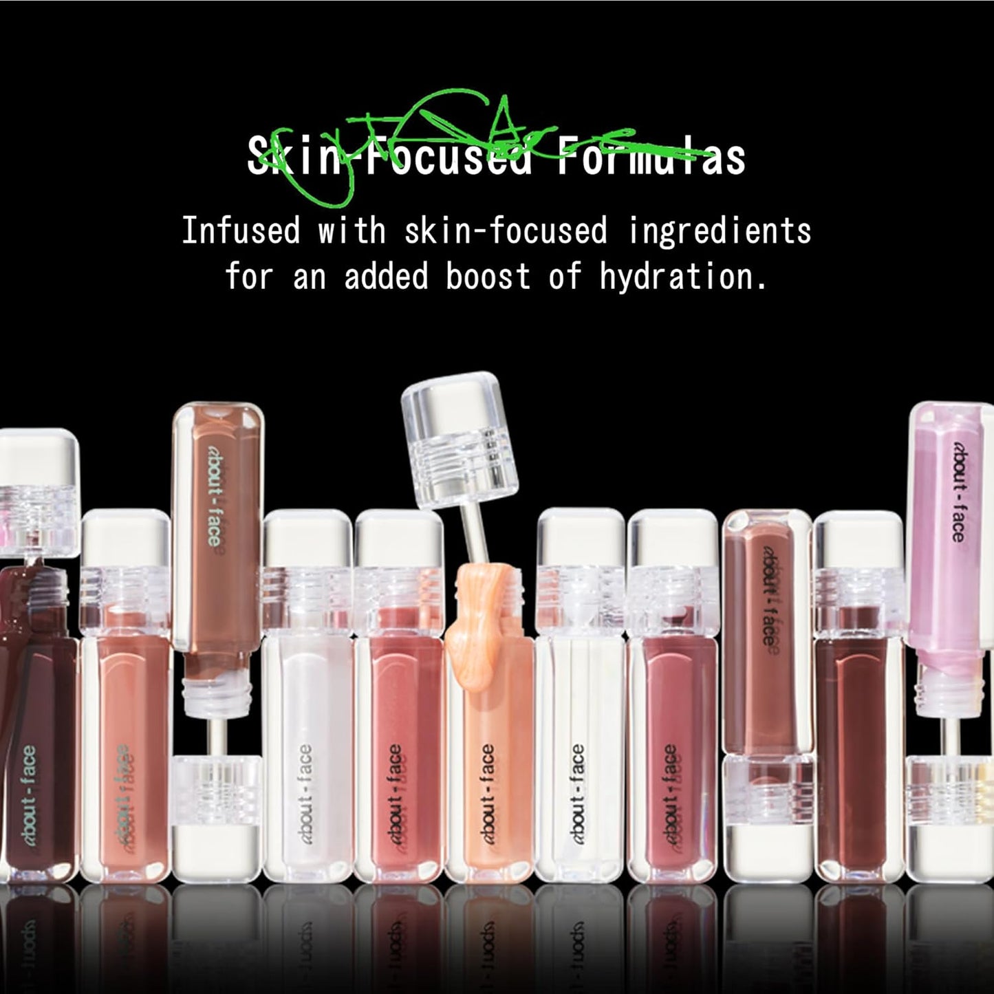 about-face Light Lock Lip Gloss Adore Me – Non-Sticky, High-Shine Lip Oil Gloss with Coconut Oil, Peppermint & Lavender – Vegan, Cruelty-Free, Clean Beauty – 0.21 oz (Chestnut)