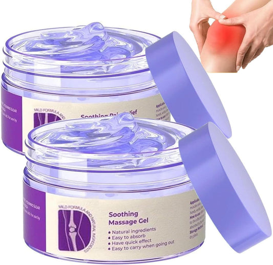 2 PCS Soothing Relief Massage Gel, Joint Gel Purple Gel Cooling Soothing Knees, Lumbar, Neck, Back, Shoulders, Hands, and Feet